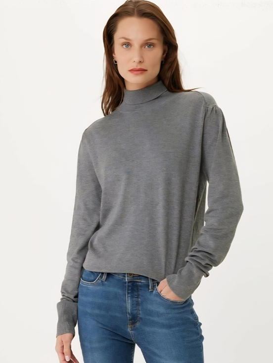 Mexx Sweaters - NWT Mexx Light Weight Women's Mock Neck Turtleneck Sweater Grey Size XL